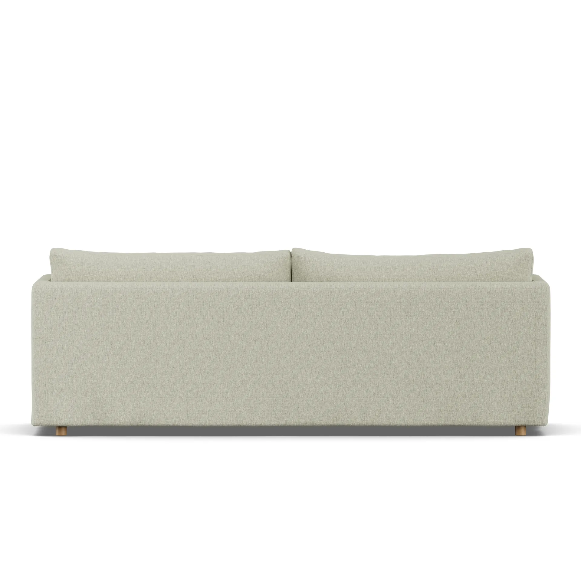 Linnevik sofa, Luiza beige 3981-dąb olejowany na biało, 4-osobowa, z falbaną 1898