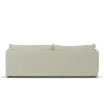 Linnevik sofa - Luiza beige 3981-dąb olejowany na biało, 4-osobowa, z falbaną - 1898