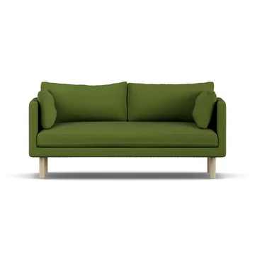 Linnevik sofa - Luiza Green 3975-dąb olejowany na biało, 2-osobowa, bez falbany - 1898