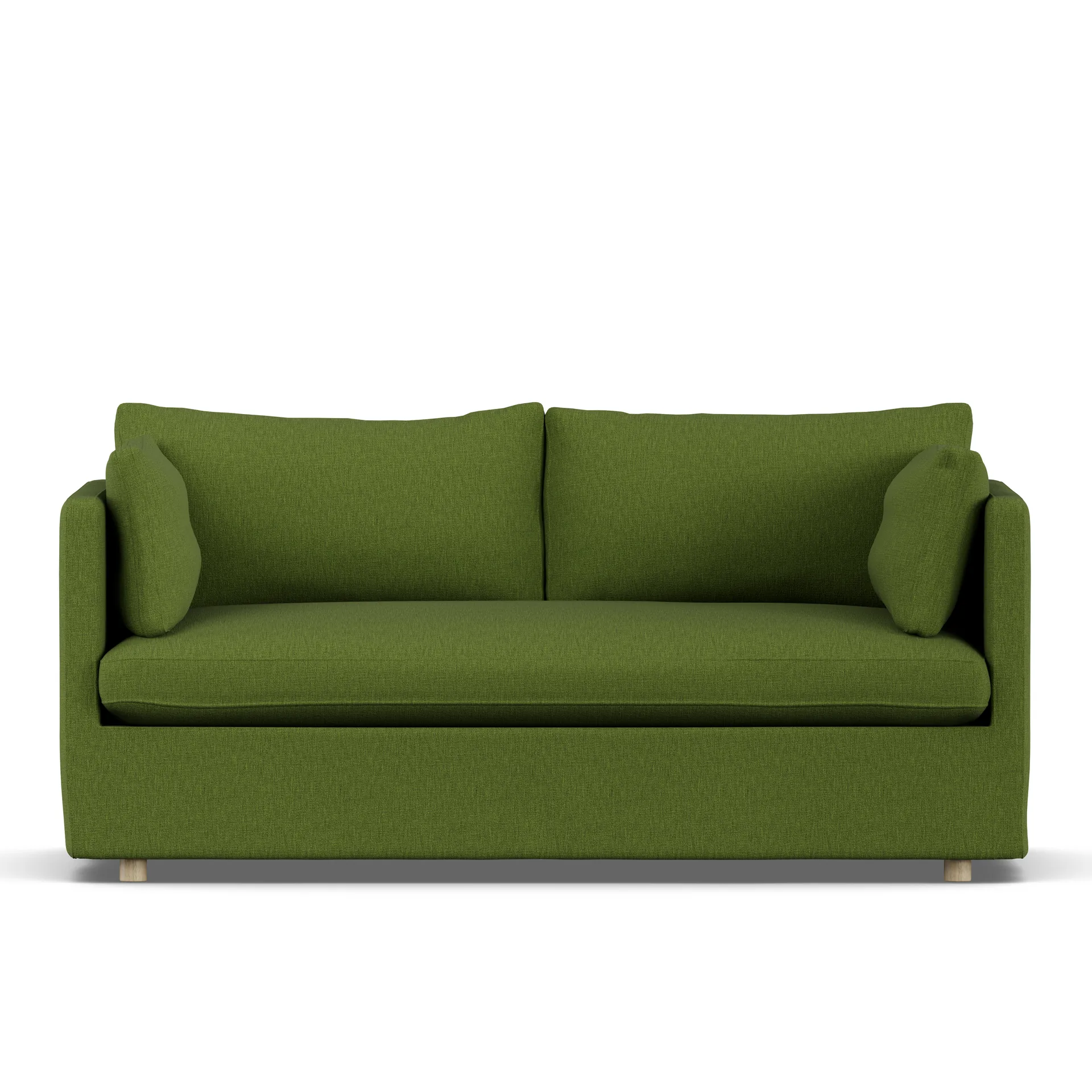 Linnevik sofa, Luiza Green 3975-dąb olejowany na biało, 2-osobowa, z falbaną 1898