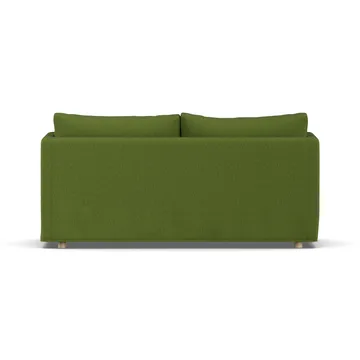 Linnevik sofa - Luiza Green 3975-dąb olejowany na biało, 2-osobowa, z falbaną - 1898