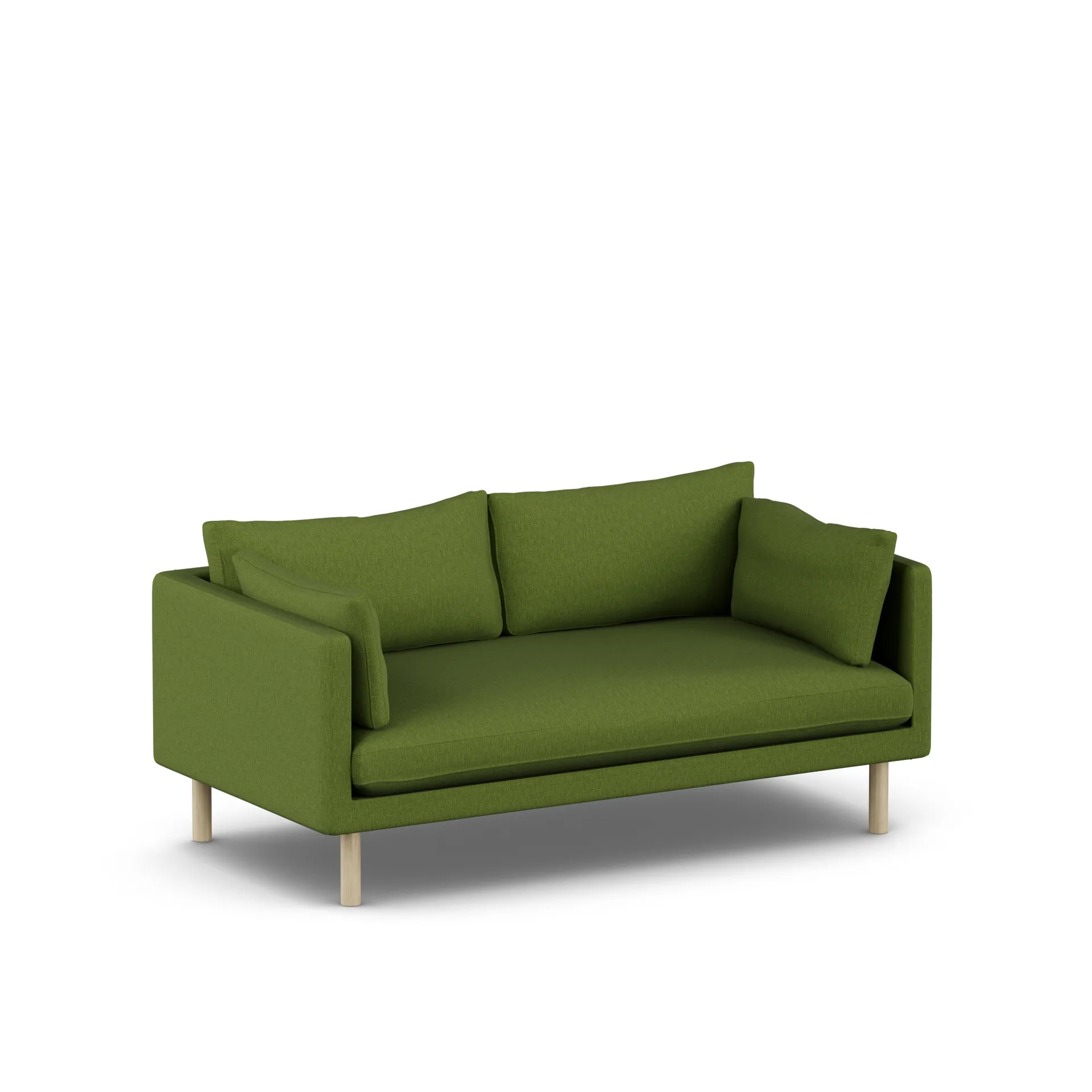 Linnevik sofa, Luiza Green 3975-dąb olejowany na biało, 2-osobowa 1898