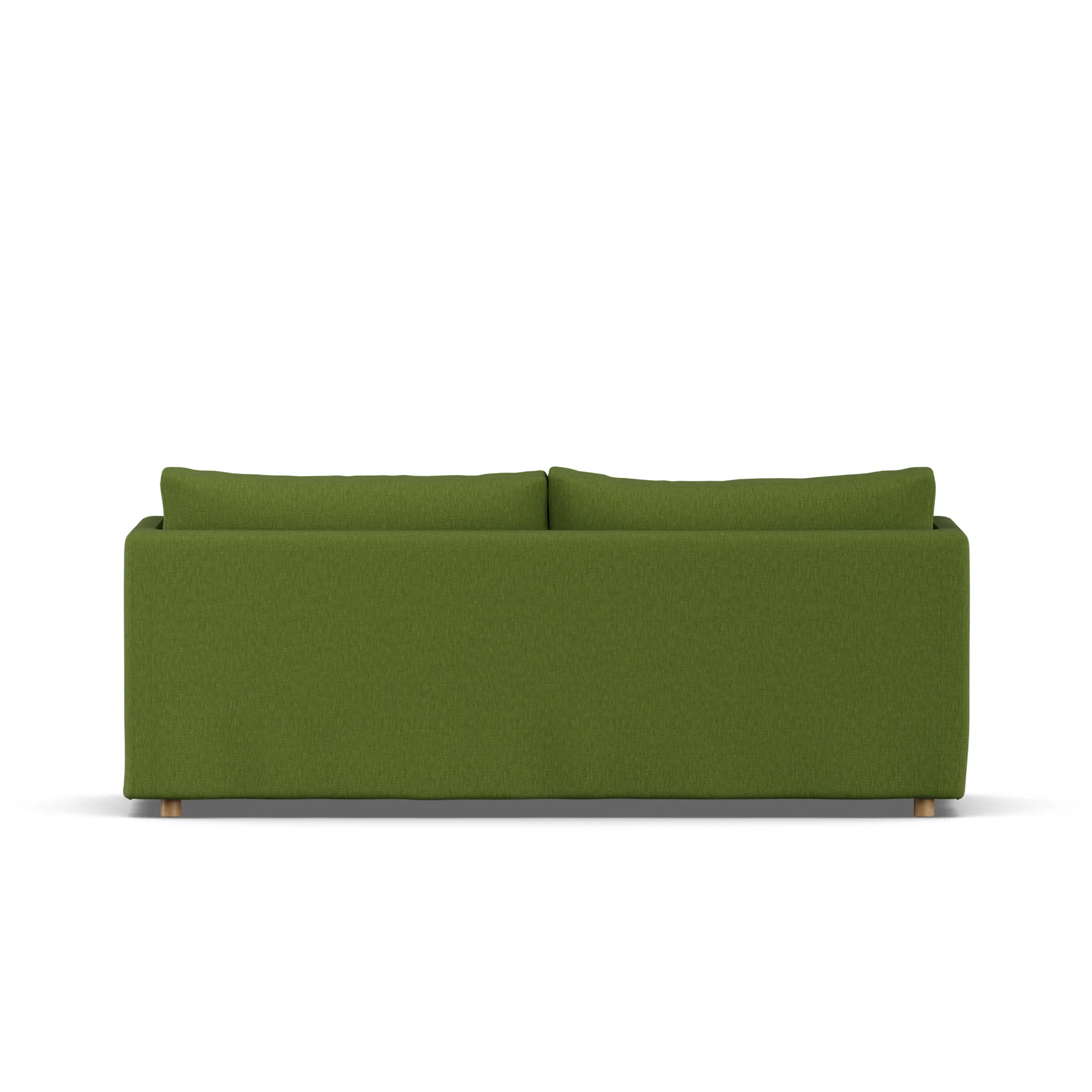 Linnevik sofa, Luiza green 3975-dąb olejowany na biało, 3-osobowa, z falbaną 1898