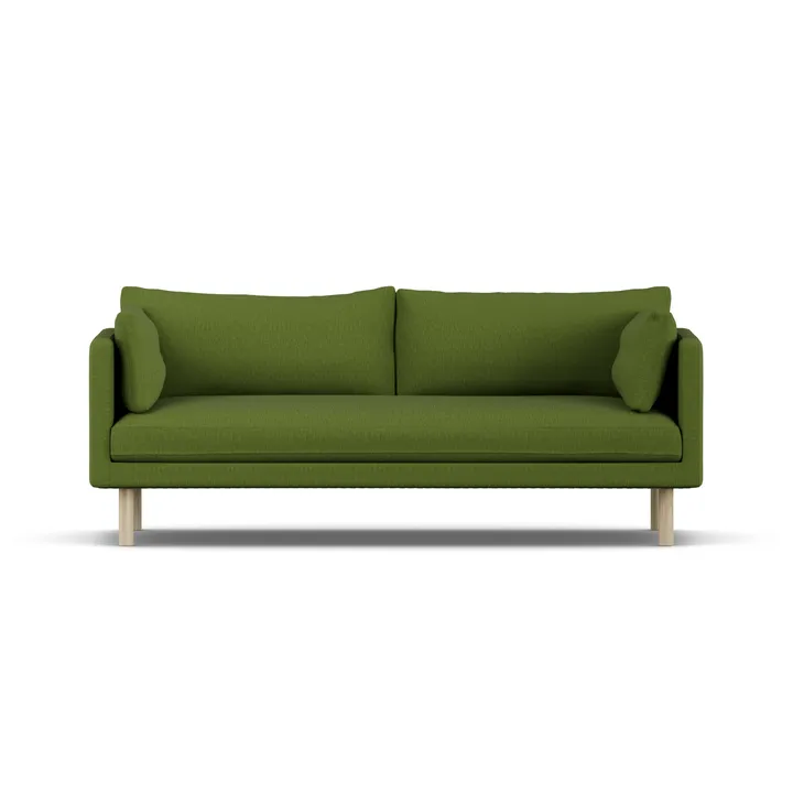 Linnevik sofa - Luiza Green 3975-dąb olejowany na biało, 3-osobowa - 1898