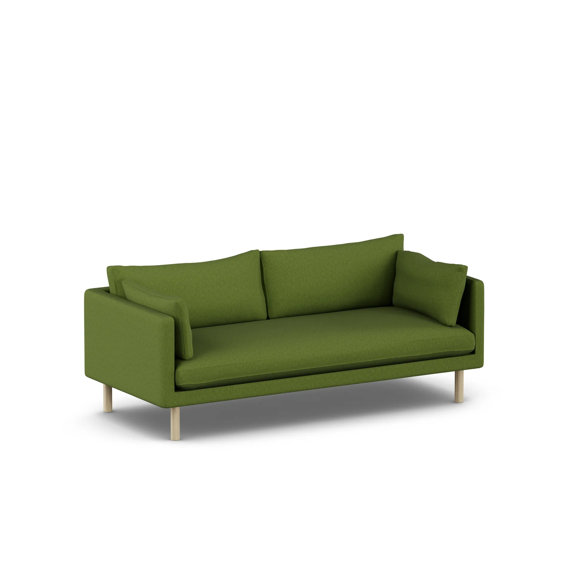 Linnevik sofa, Luiza Green 3975-dąb olejowany na biało, 3-osobowa 1898