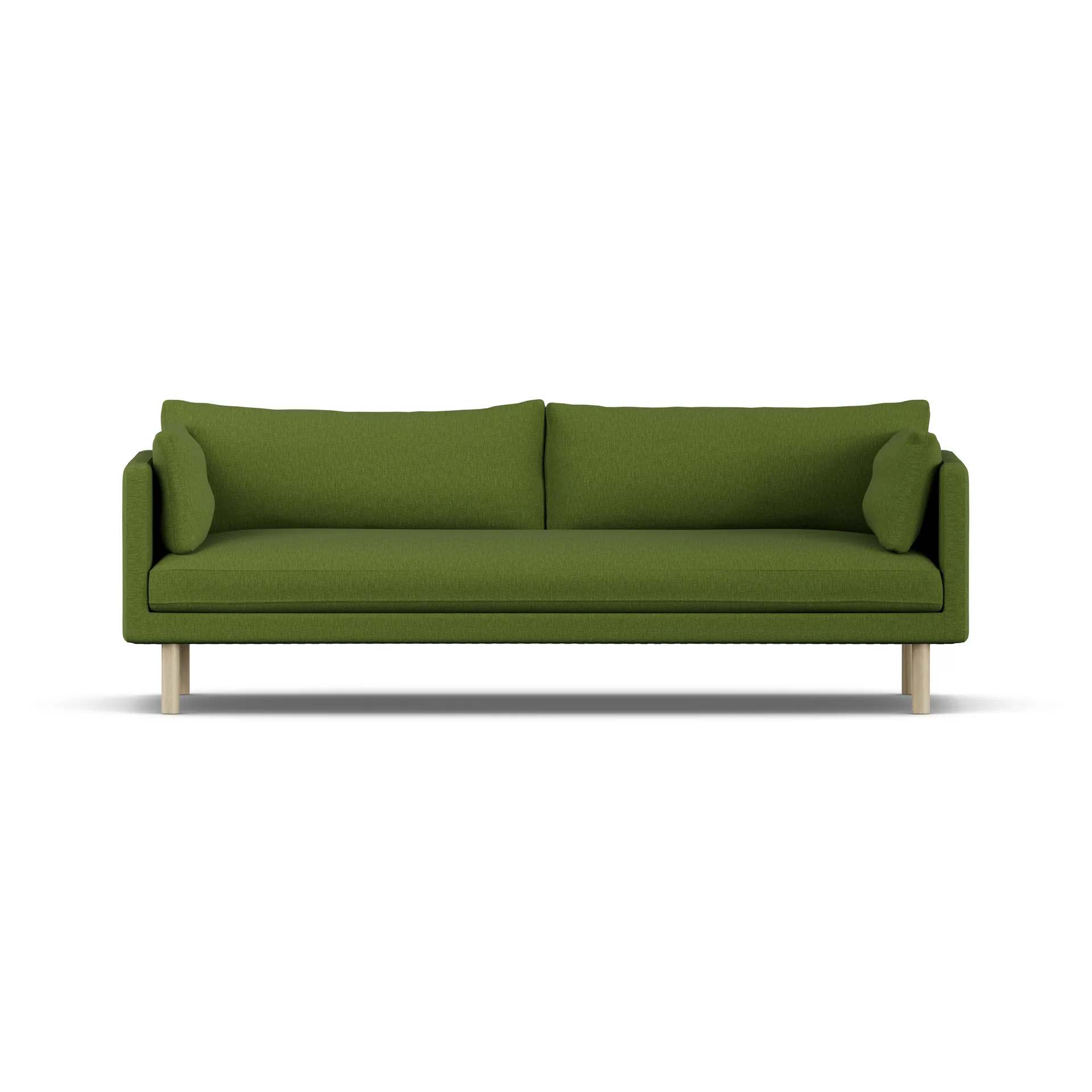 Linnevik sofa, Luiza Green 3975-dąb olejowany na biało, 4-osobowa, bez falbany 1898