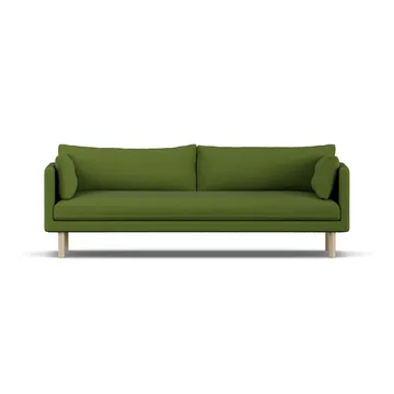 Linnevik sofa - Luiza Green 3975-dąb olejowany na biało, 4-osobowa, bez falbany - 1898