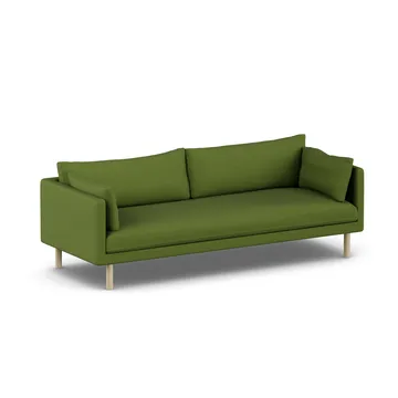 Linnevik sofa - Luiza Green 3975-dąb olejowany na biało, 4-osobowa, bez falbany - 1898
