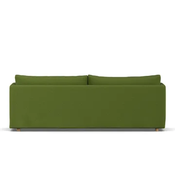 Linnevik sofa - Luiza Green 3975-dąb olejowany na biało, 4-osobowa, z falbaną - 1898