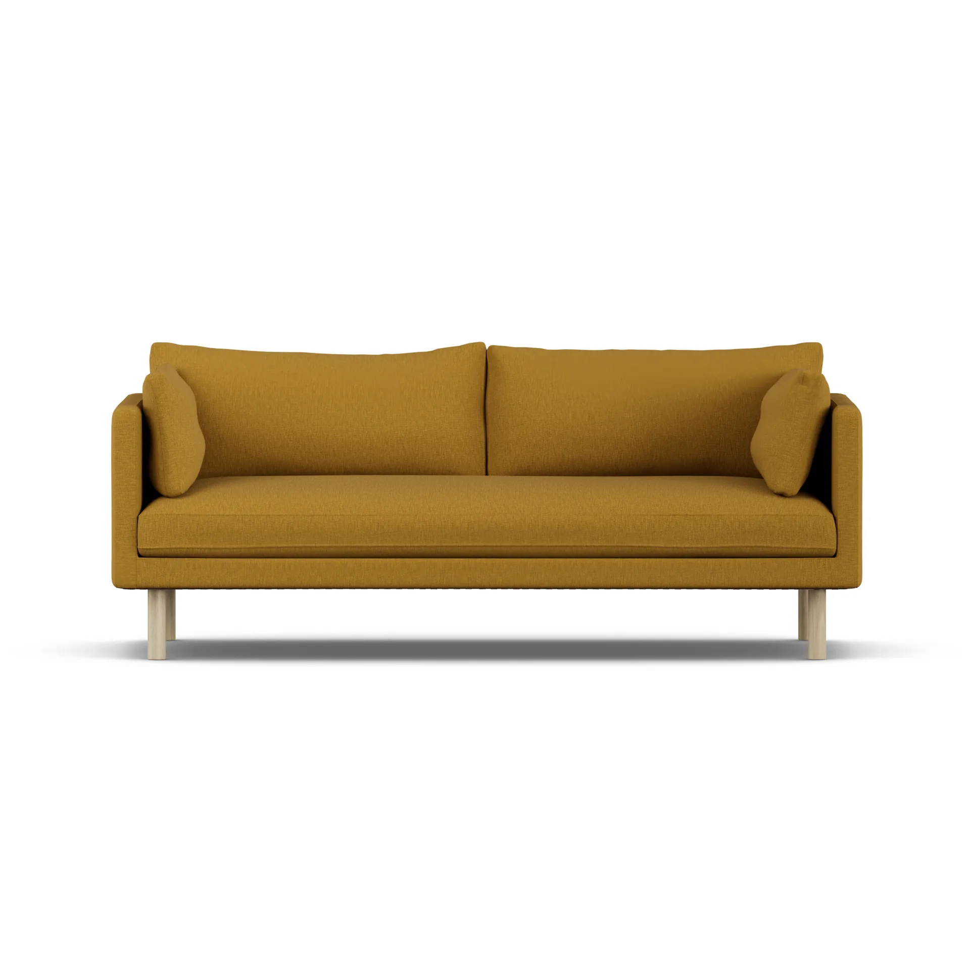 Linnevik sofa, Luiza Mustard 3972-dąb olejowany na biało, 3-osobowa, bez falbany 1898