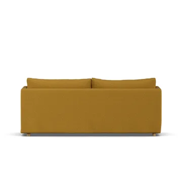 Linnevik sofa - Luiza Mustard 3972-dąb olejowany na biało, 3-osobowa, z falbaną - 1898