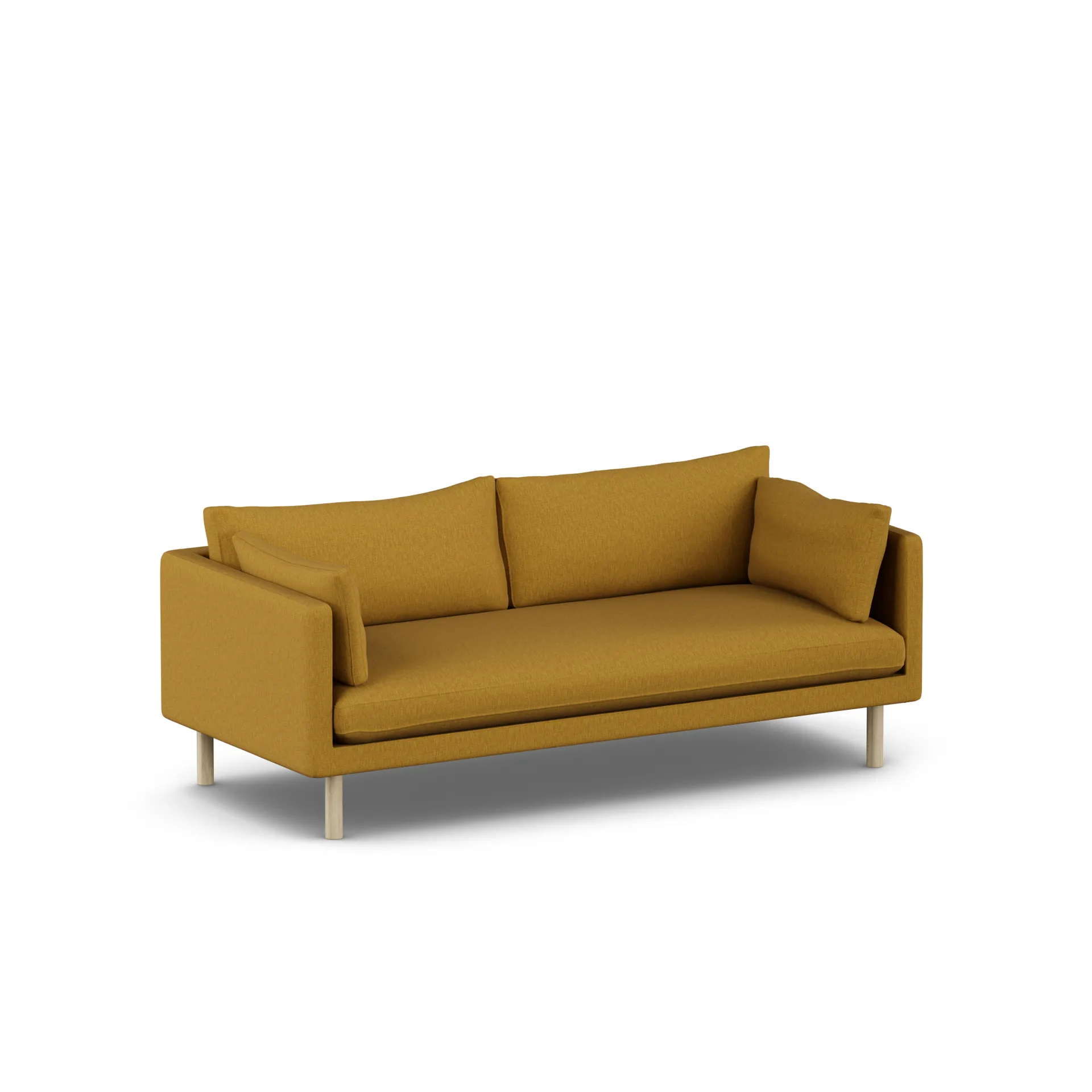 Linnevik sofa, Luiza Mustard 3972-dąb olejowany na biało, 3-osobowa 1898