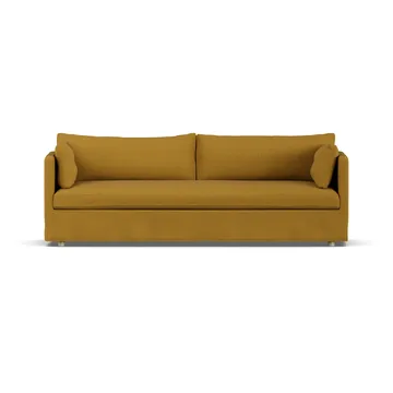 Linnevik sofa - Luiza Mustard 3972-dąb olejowany na biało, 4-osobowa, z falbaną - 1898