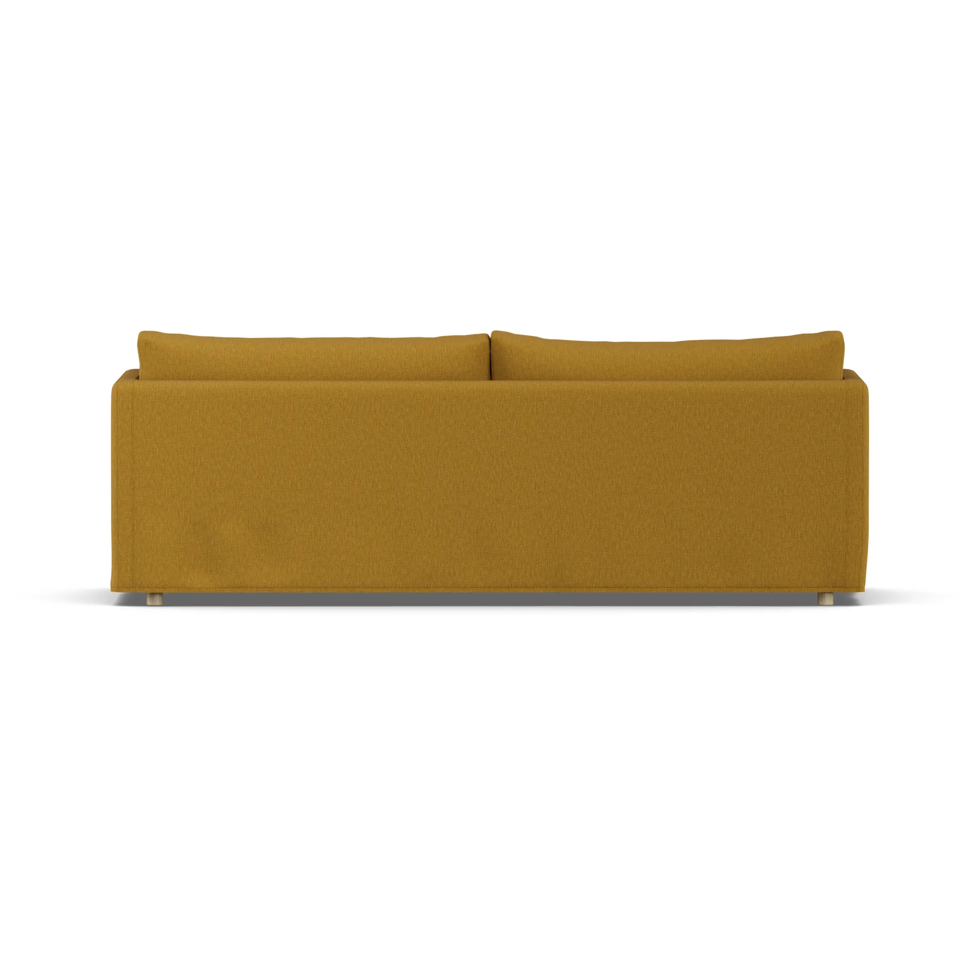 Linnevik sofa, Luiza Mustard 3972-dąb olejowany na biało, 4-osobowa, z falbaną 1898