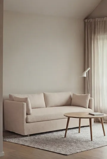 Linnevik sofa - Oslo Nature 1540-dąb olejowany na biało, 2-osobowa, z falbaną - 1898