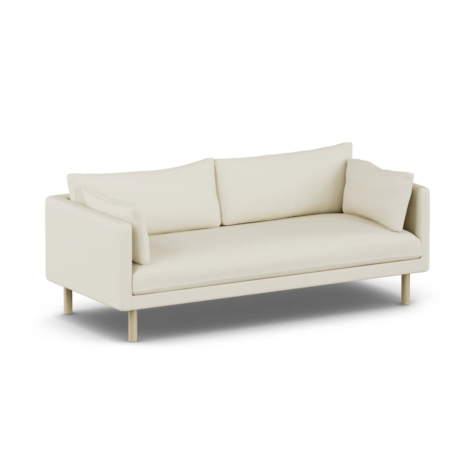 Linnevik sofa, Oslo Nature 1540-dąb olejowany na biało, 3-osobowa, bez falbany 1898