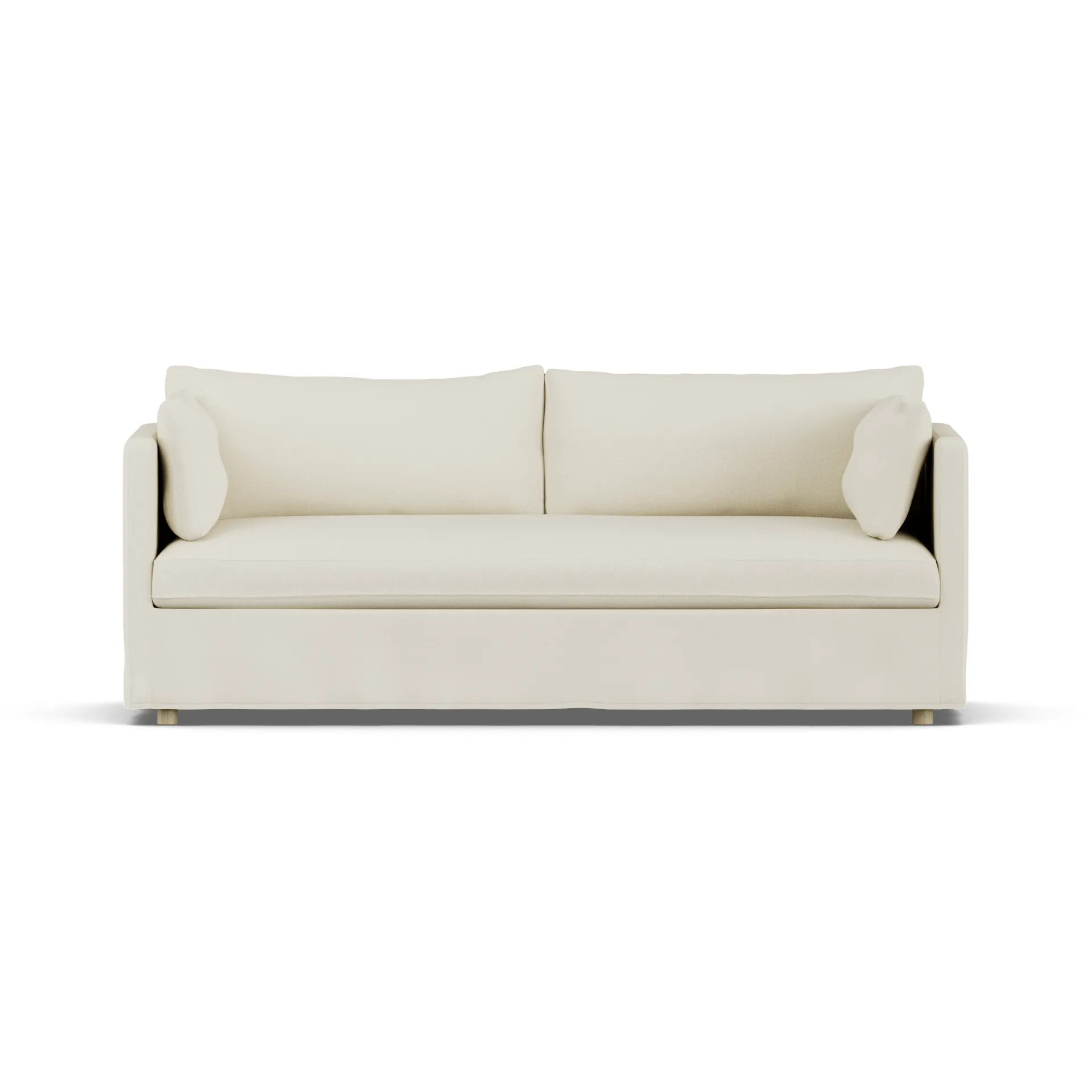 Linnevik sofa, Oslo Nature 1540-dąb olejowany na biało, 3-osobowa, z falbaną 1898