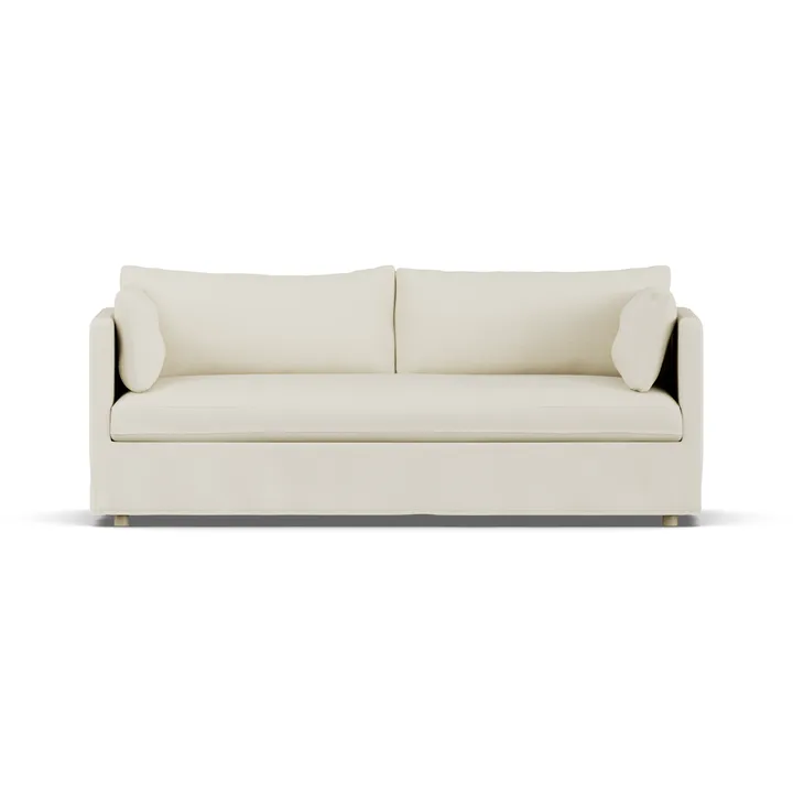 Linnevik sofa - Oslo Nature 1540-dąb olejowany na biało, 3-osobowa, z falbaną - 1898