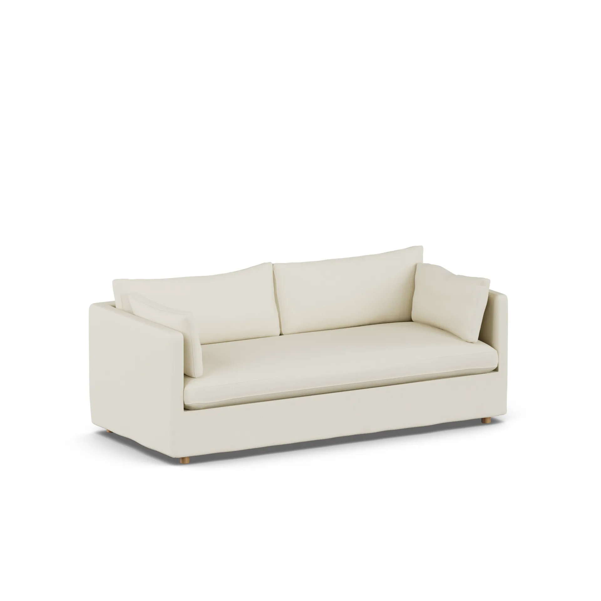 Linnevik sofa, Oslo Nature 1540-dąb olejowany na biało, 3-osobowa, z falbaną 1898