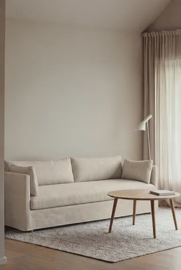 Linnevik sofa - Oslo Nature 1540-dąb olejowany na biało, 4-osobowa, z falbaną - 1898