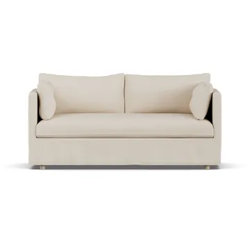 Linnevik sofa - Same Beige 6670-dąb olejowany na biało, 2-osobowa, z falbaną - 1898
