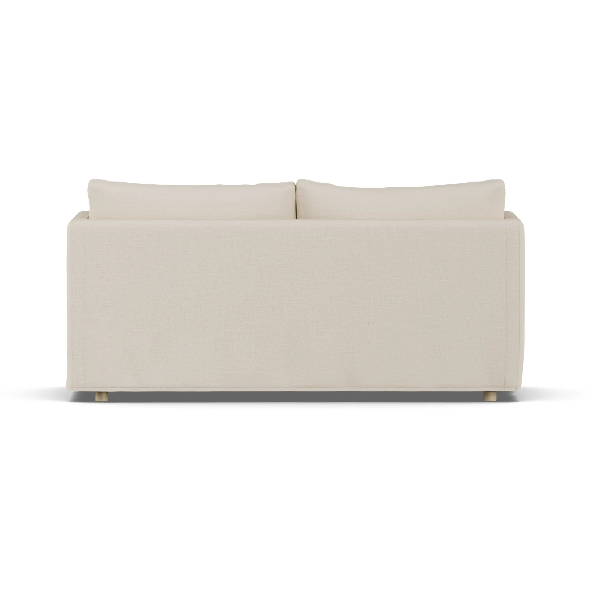 Linnevik sofa, Same Beige 6670-dąb olejowany na biało, 2-osobowa, z falbaną 1898