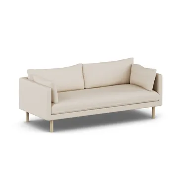 Linnevik sofa - Same Beige 6670-dąb olejowany na biało, 3-osobowa, bez falbany - 1898
