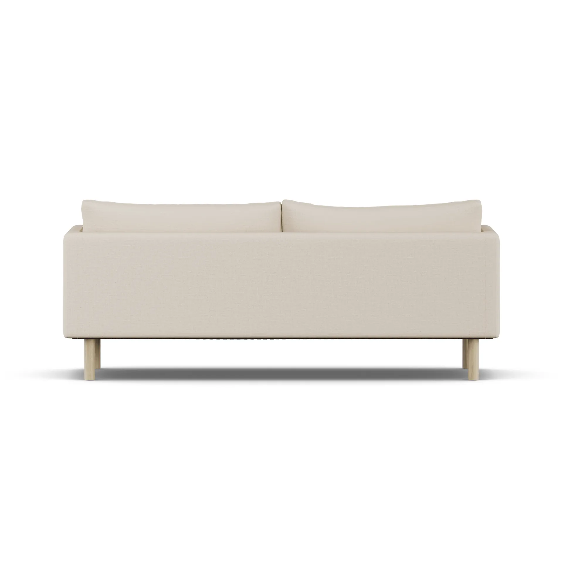 Linnevik sofa, Same Beige 6670-dąb olejowany na biało, 3-osobowa, bez falbany 1898