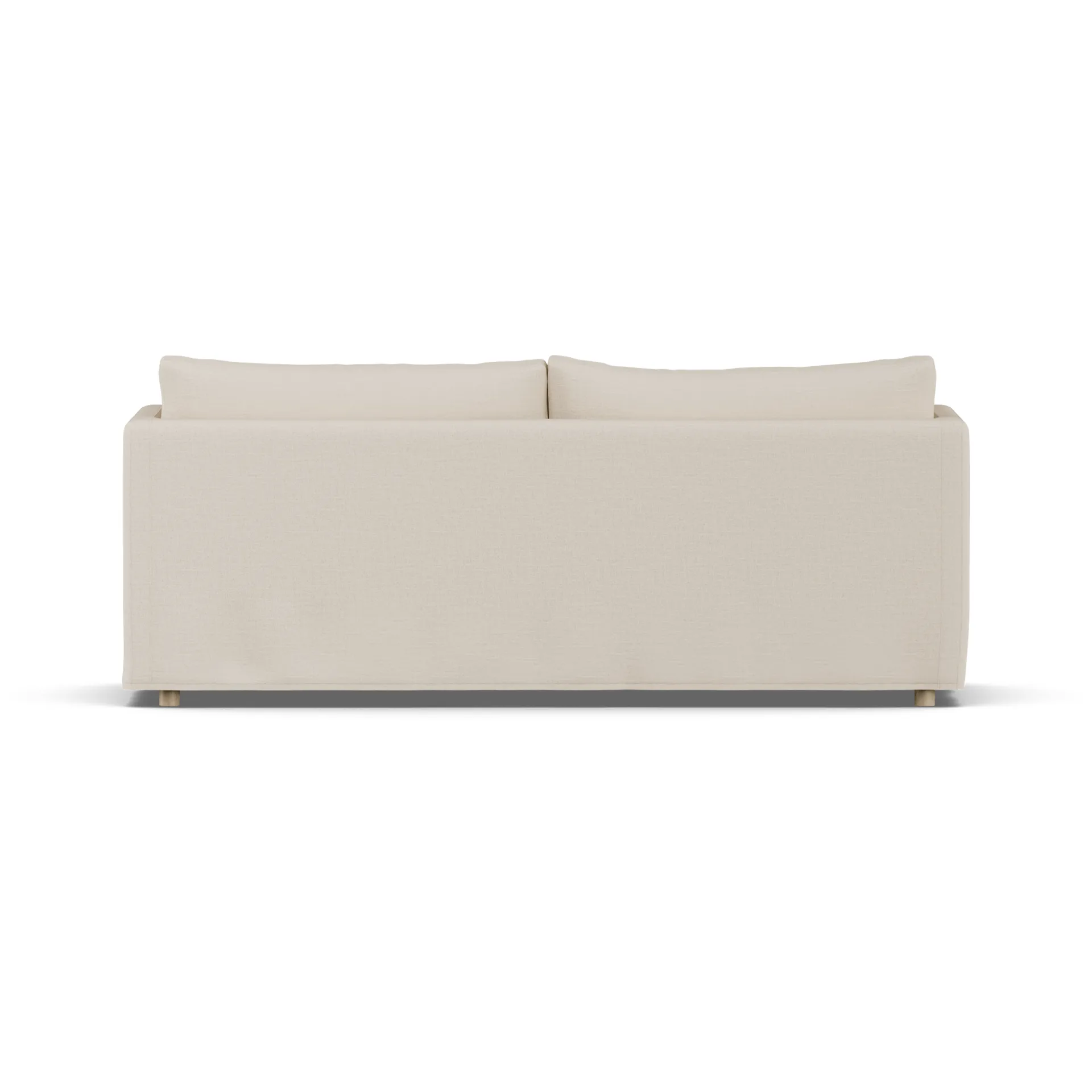 Linnevik sofa, Same Beige 6670-dąb olejowany na biało, 3-osobowa, z falbaną 1898