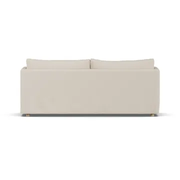 Linnevik sofa - Same Beige 6670-dąb olejowany na biało, 3-osobowa, z falbaną - 1898