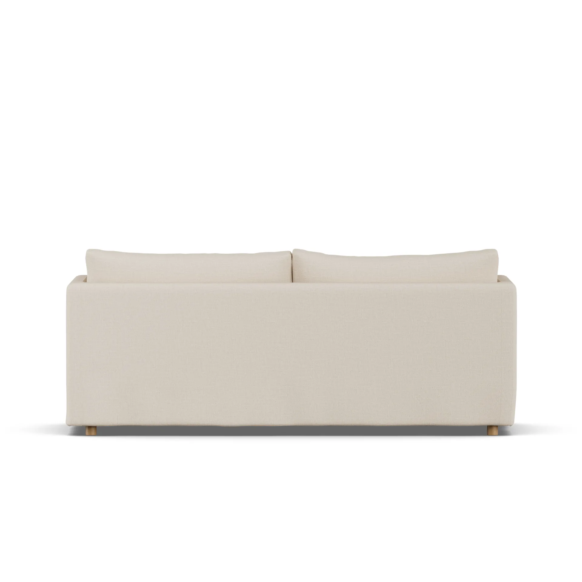 Linnevik sofa, Same Beige 6670-dąb olejowany na biało, 3-osobowa, z falbaną 1898