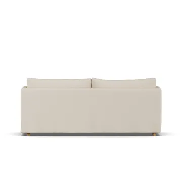 Linnevik sofa - Same Beige 6670-dąb olejowany na biało, 3-osobowa, z falbaną - 1898