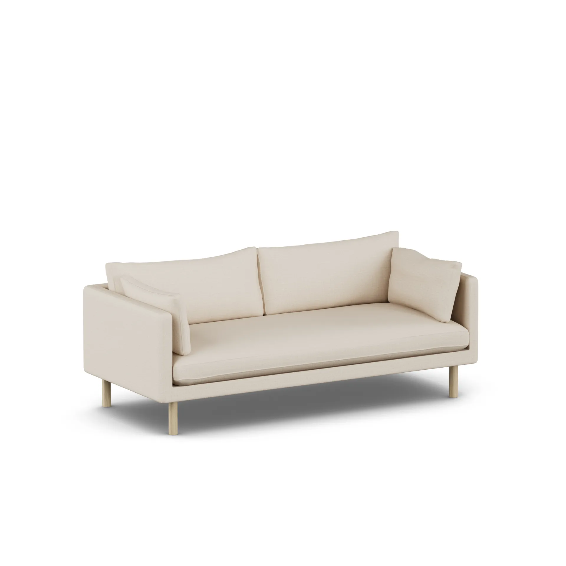 Linnevik sofa, Same Beige 6670-dąb olejowany na biało, 3-osobowa 1898