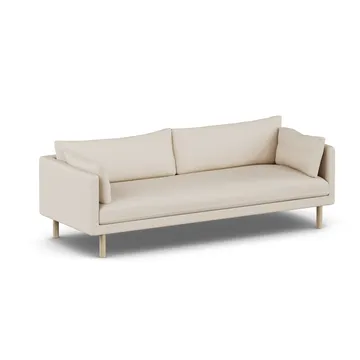 Linnevik sofa - Same Beige 6670-dąb olejowany na biało, 4-osobowa, bez falbany - 1898