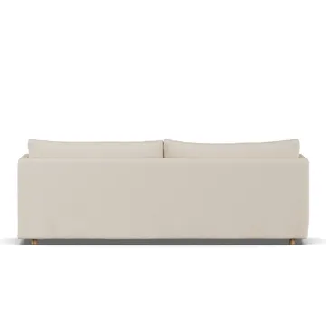 Linnevik sofa - Same Beige 6670-dąb olejowany na biało, 4-osobowa, z falbaną - 1898