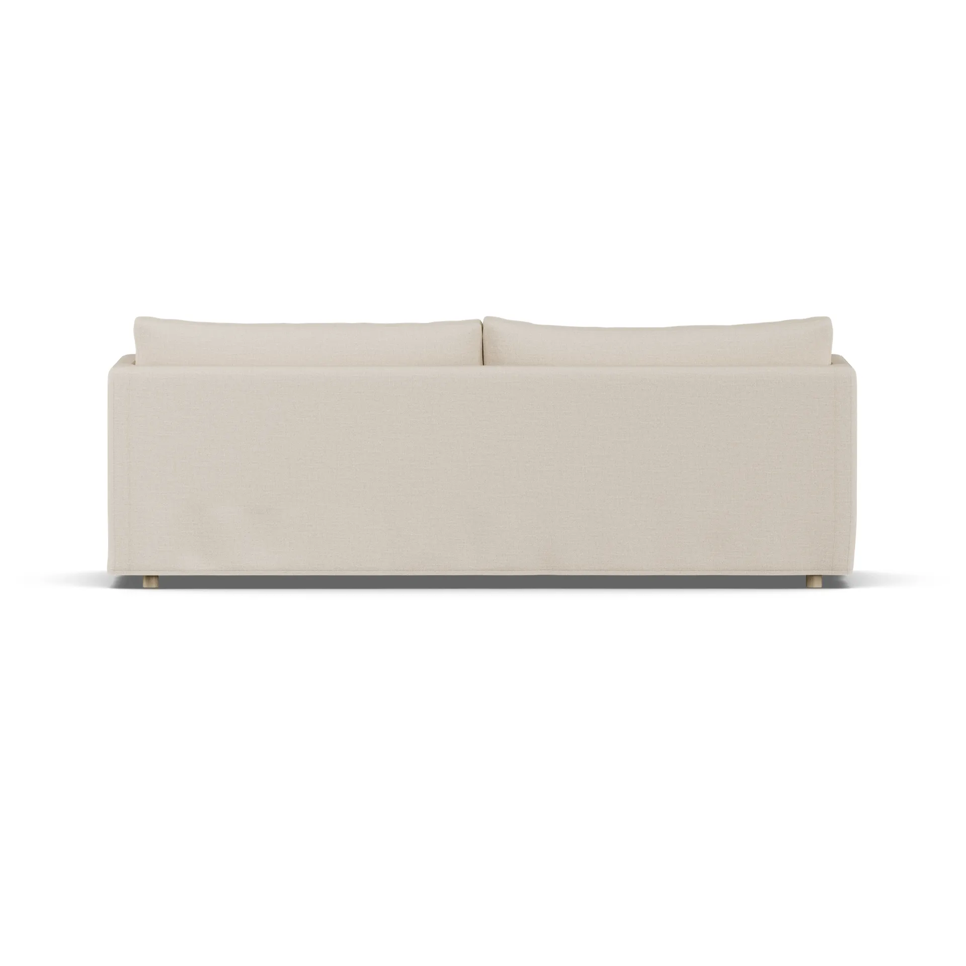 Linnevik sofa, Same Beige 6670-dąb olejowany na biało, 4-osobowa, z falbaną 1898