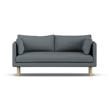 Linnevik sofa - Same Blue 6678-dąb olejowany na biało, 2-osobowa, bez falbany - 1898