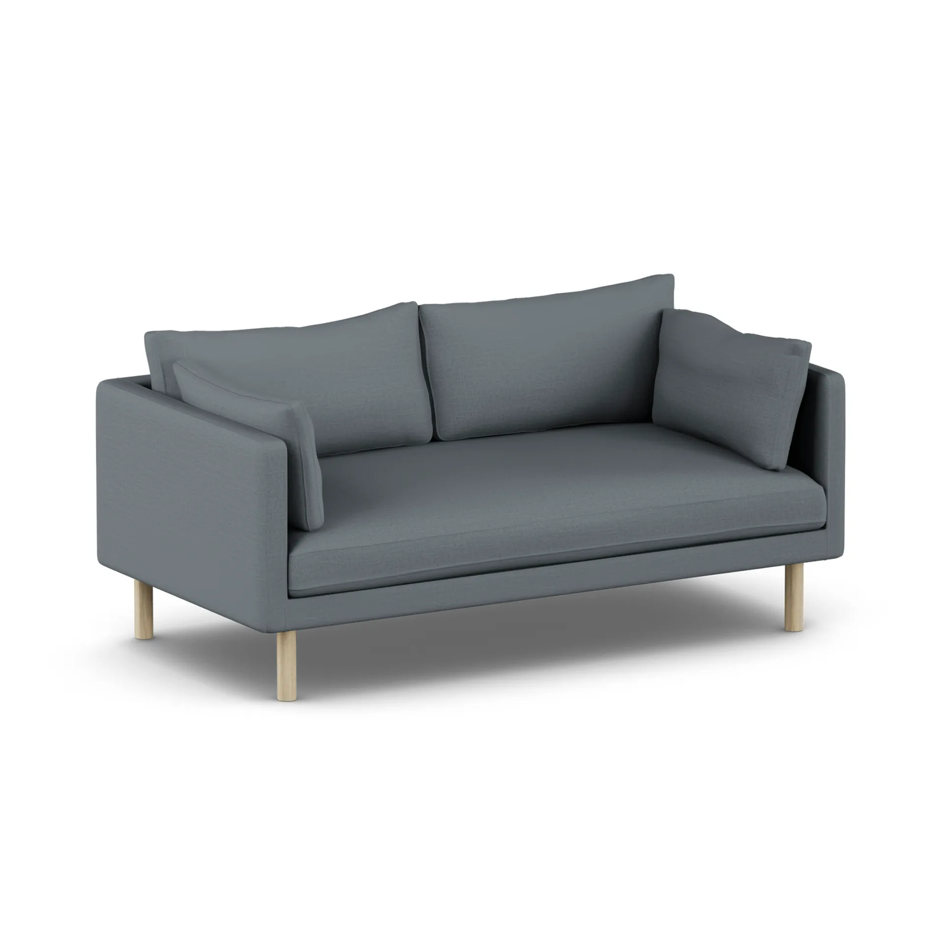 Linnevik sofa, Same Blue 6678-dąb olejowany na biało, 2-osobowa, bez falbany 1898