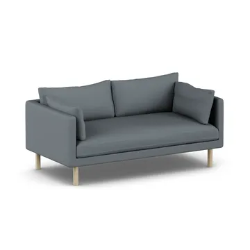 Linnevik sofa - Same Blue 6678-dąb olejowany na biało, 2-osobowa, bez falbany - 1898