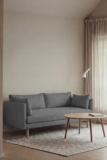 Linnevik sofa - Same Blue 6678-dąb olejowany na biało, 2-osobowa, bez falbany - 1898