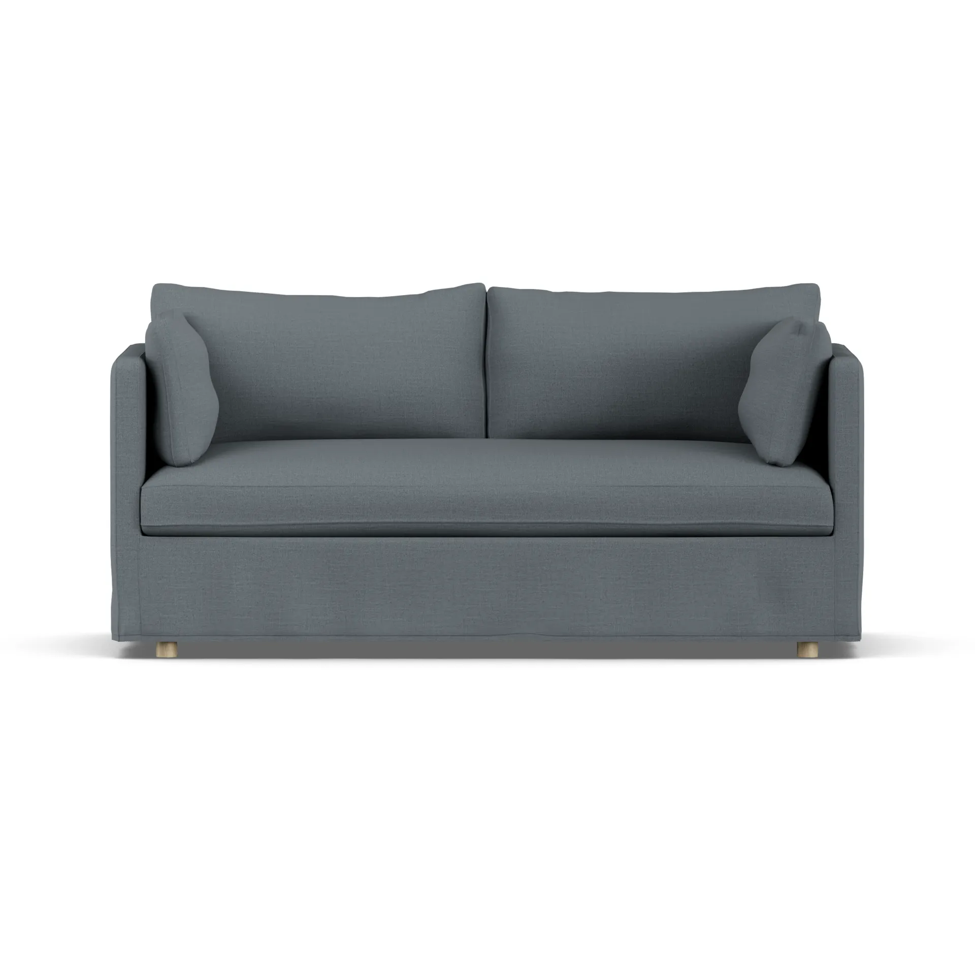 Linnevik sofa, Same Blue 6678-dąb olejowany na biało, 2-osobowa, z falbaną 1898