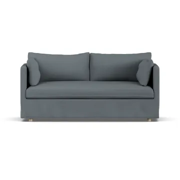 Linnevik sofa - Same Blue 6678-dąb olejowany na biało, 2-osobowa, z falbaną - 1898