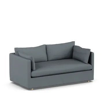 Linnevik sofa - Same Blue 6678-dąb olejowany na biało, 2-osobowa, z falbaną - 1898