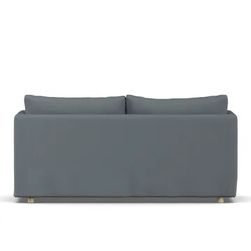 Linnevik sofa - Same Blue 6678-dąb olejowany na biało, 2-osobowa, z falbaną - 1898