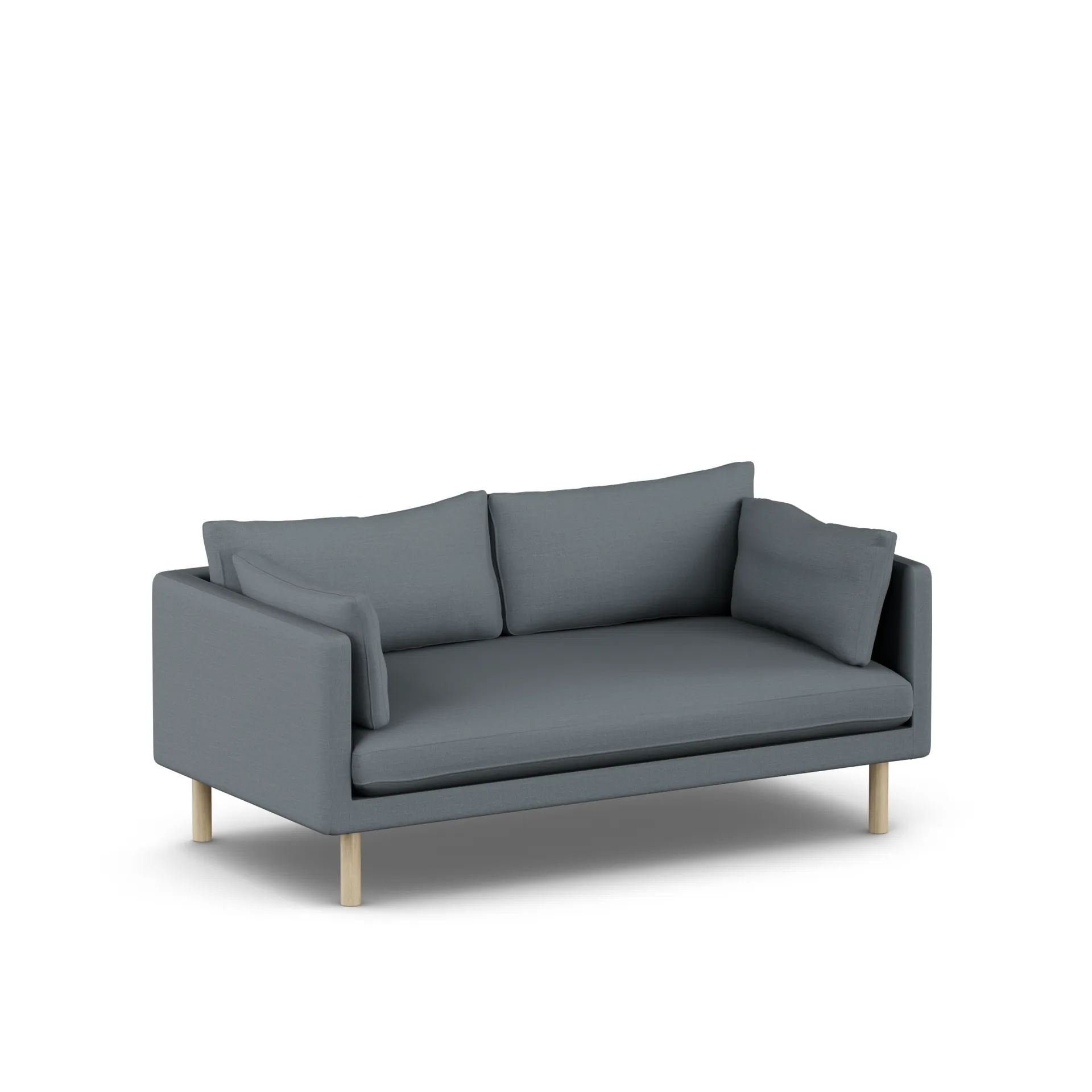 Linnevik sofa, Same Blue 6678-dąb olejowany na biało, 2-osobowa 1898