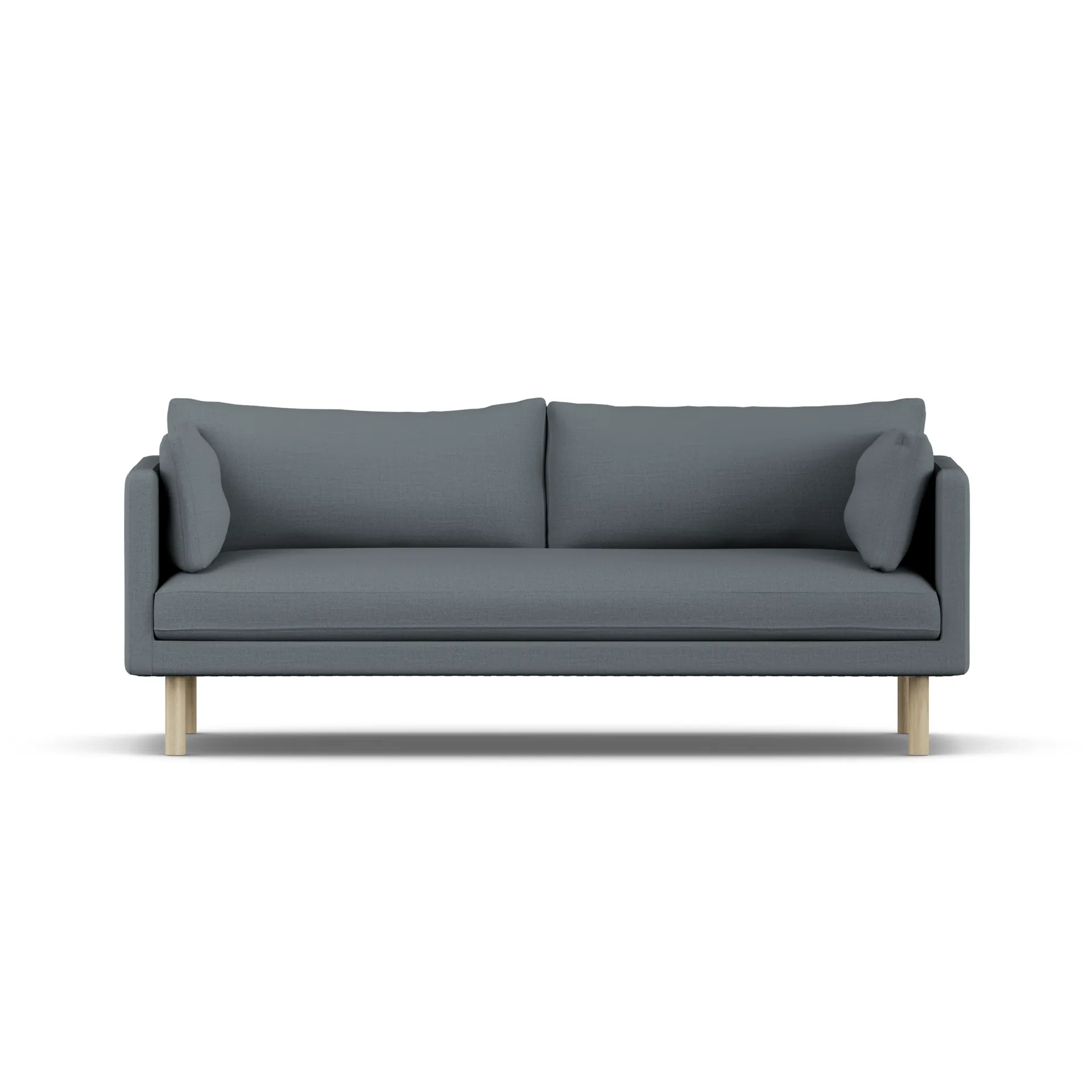 Linnevik sofa, Same Blue 6678-dąb olejowany na biało, 3-osobowa, bez falbany 1898