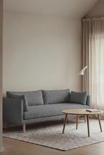 Linnevik sofa - Same Blue 6678-dąb olejowany na biało, 3-osobowa, bez falbany - 1898