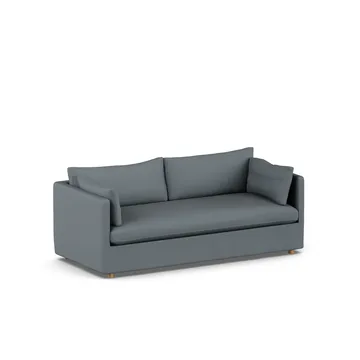 Linnevik sofa - Same Blue 6678-dąb olejowany na biało, 3-osobowa, z falbaną - 1898
