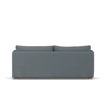 Linnevik sofa - Same Blue 6678-dąb olejowany na biało, 3-osobowa, z falbaną - 1898