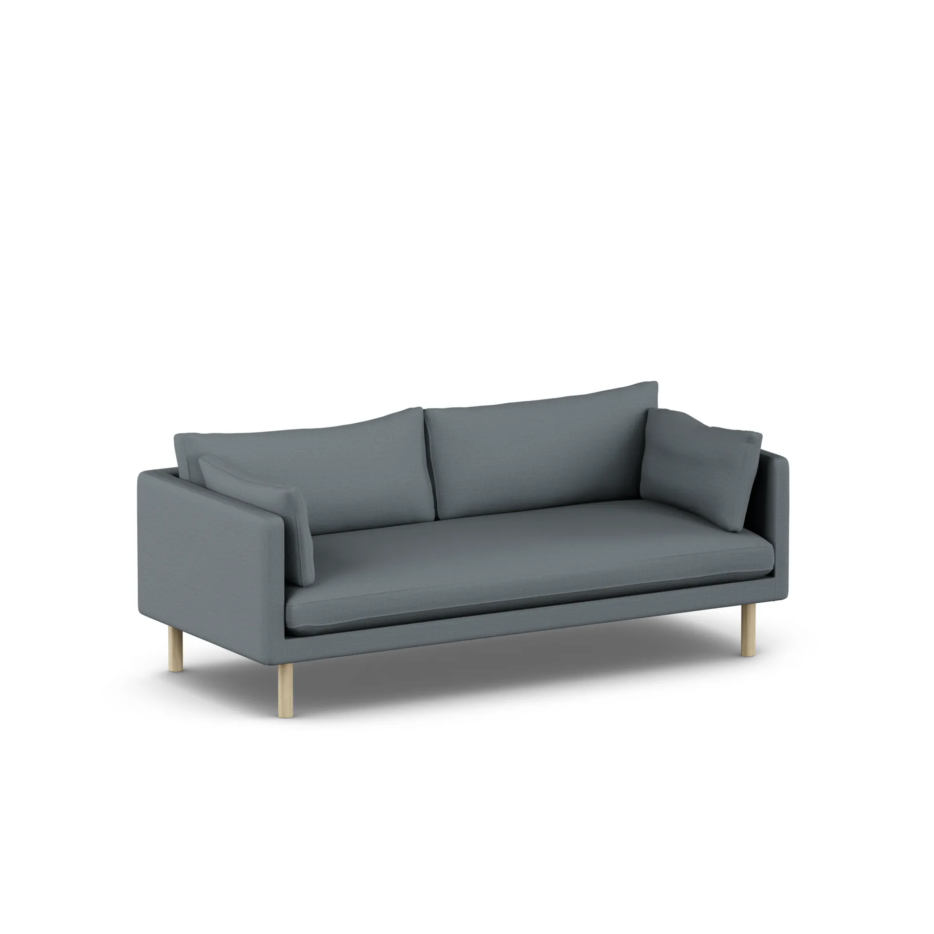Linnevik sofa, Same Blue 6678-dąb olejowany na biało, 3-osobowa 1898